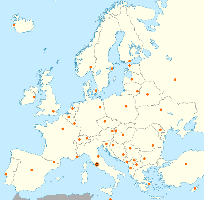 Progressively Harder European Capitals On a Map Quiz By RobPro